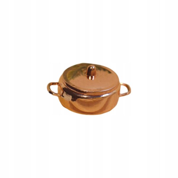 Mini pentola per zuppa in metallo rosa casa delle bambole 1/6 1/12 accessori da cucina