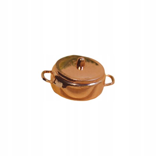Mini pentola per zuppa in metallo rosa casa delle bambole 1/6 1/12 accessori da cucina