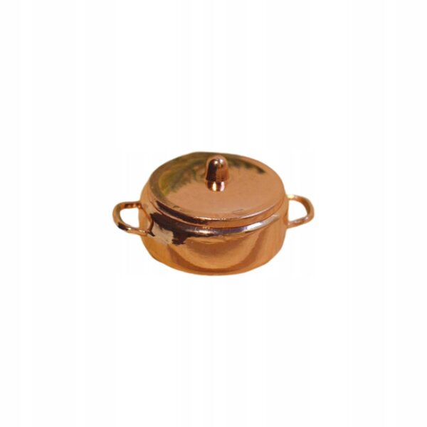Mini pentola per zuppa in metallo rosa casa delle bambole 1/6 1/12 accessori da cucina