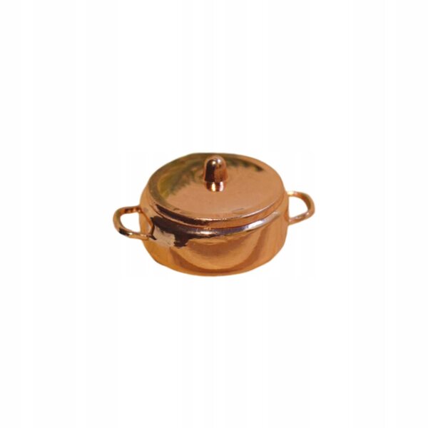 Mini pentola per zuppa in metallo rosa casa delle bambole 1/6 1/12 accessori da cucina