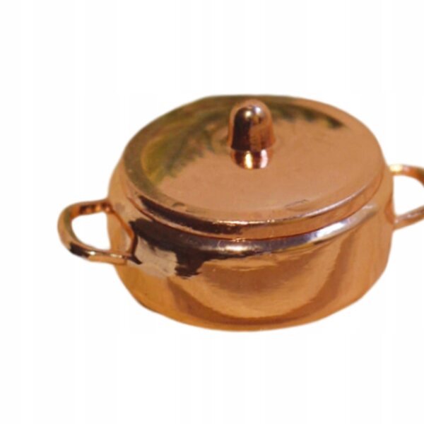 Mini pentola per zuppa in metallo rosa casa delle bambole 1/6 1/12 accessori da cucina