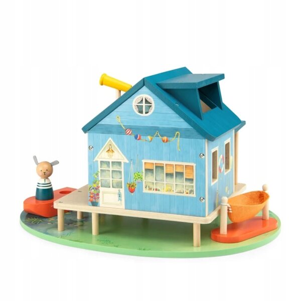 Moulin Roty Holzhaus am See La Grande Famille mit Zubehör für Kinder ab 3 Jahren