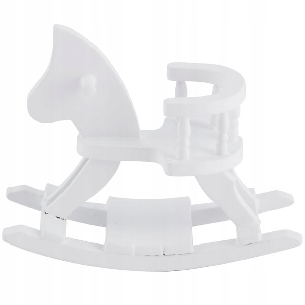 Cavallo a dondolo in legno scala 1:12 per case delle bambole e miniature