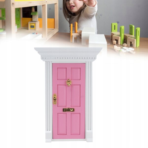 1:12 Holztür für Puppenhaus – elegantes und realistisches Miniaturmodell