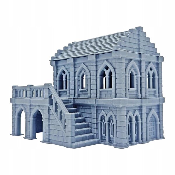 Edificio medievale miniatura per giochi da tavolo in ABS 14,9x11x11,7 cm
