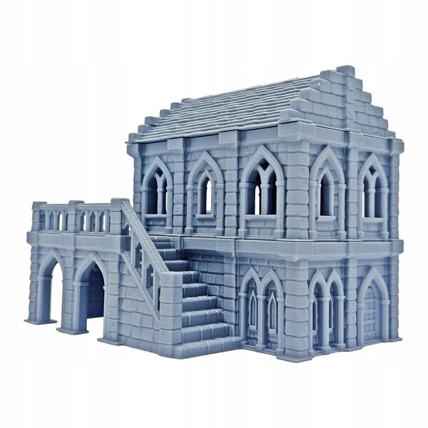 Edificio medievale miniatura per giochi da tavolo in ABS 14,9x11x11,7 cm