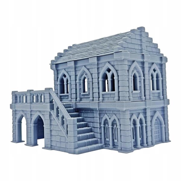Edificio medievale miniatura per giochi da tavolo in ABS 14,9x11x11,7 cm