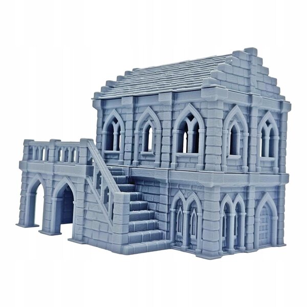 Edificio medievale miniatura per giochi da tavolo in ABS 14,9x11x11,7 cm