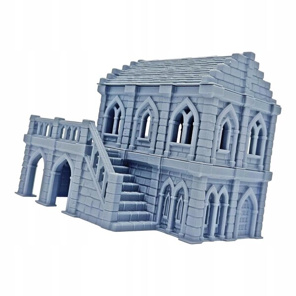 Edificio medievale miniatura per giochi da tavolo in ABS 14,9x11x11,7 cm