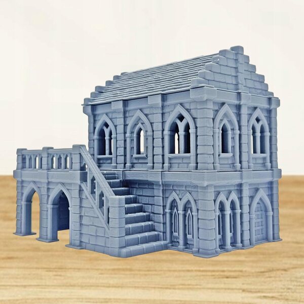 Edificio medievale miniatura per giochi da tavolo in ABS 14,9x11x11,7 cm