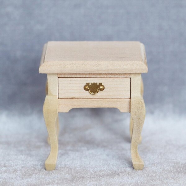 1/12 Miniatur-Nachtstolik aus Holz für Puppenhaus, elegantes Accessoire