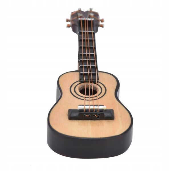 Mini chitarra in legno scala 1:12 per casa delle bambole, modello artigianale dettagliato