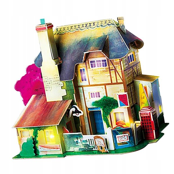 Cottage per Bambole Miniatura 1:24 Kit Fai-da-Te in Legno con Arredi Miniatura