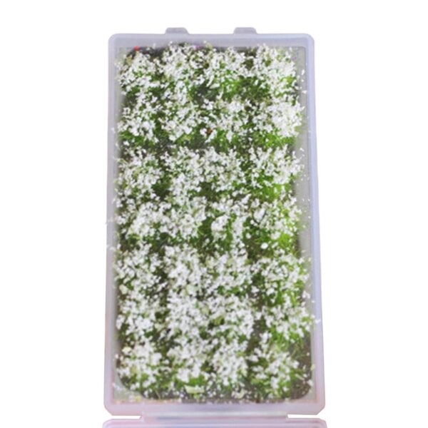Miniature fiori bianchi per modelli ferroviari e architettura del paesaggio