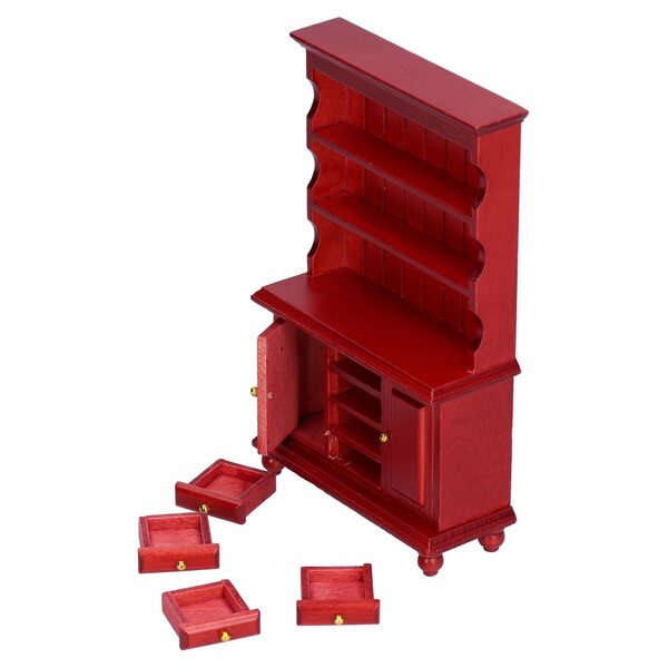 Dollhouse 1:12 Mobile in Legno Mini Libreria per Bambole Design Dettagliato