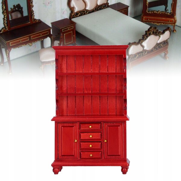 Dollhouse 1:12 Mobile in Legno Mini Libreria per Bambole Design Dettagliato