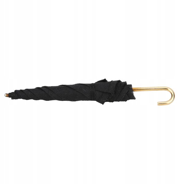 Lot de 2 mini parasols en tissu noir pour maison de poupée à l'échelle 1/12