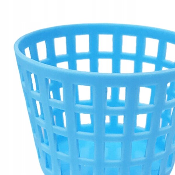 Mini cestino per biancheria sporca 1:12 per casette delle bambole, modello blu