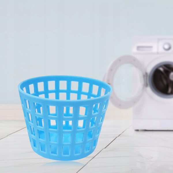 Mini cestino per biancheria sporca 1:12 per casette delle bambole, modello blu