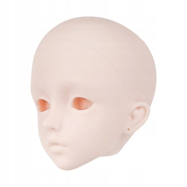 1/3 BJD Male Doll Head Accessory Practice Makeup 3D Face Ups Biała skóra