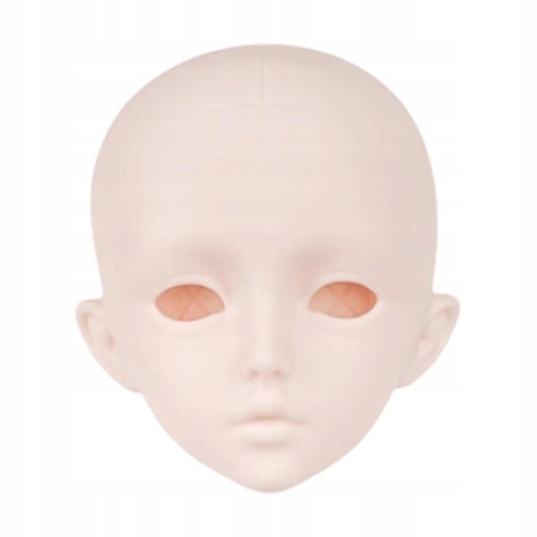 1/3 BJD Male Doll Head Accessory Practice Makeup 3D Face Ups Biała skóra