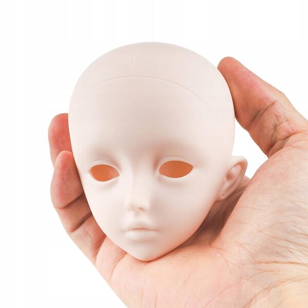 1/3 BJD Male Doll Head Accessory Practice Makeup 3D Face Ups Biała skóra