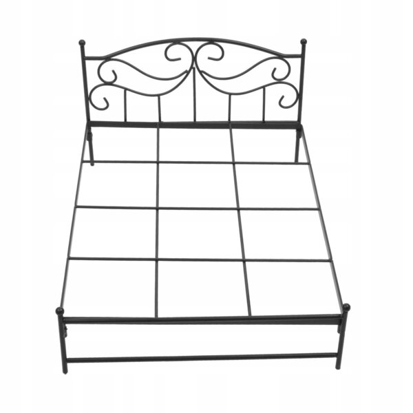 1:6 Miniatur-Schmiedeeisenbett für Puppenhaus, Schlafzimmermöbel-Set