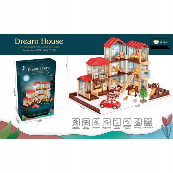 MEGA Magical House con Accessori - 251 Pezzi Gioco per Bambini 3+