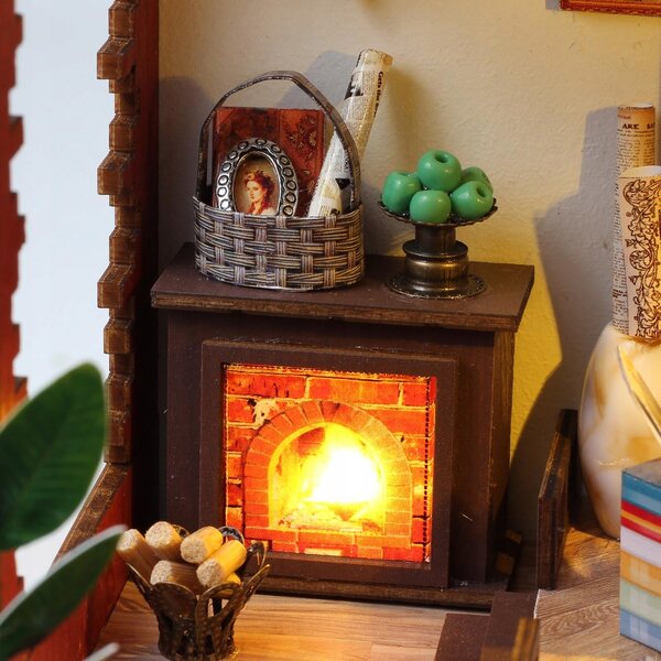 CUTEFUN set DIY Miniature Casa delle Bambole in Legno con Mobili Colorati