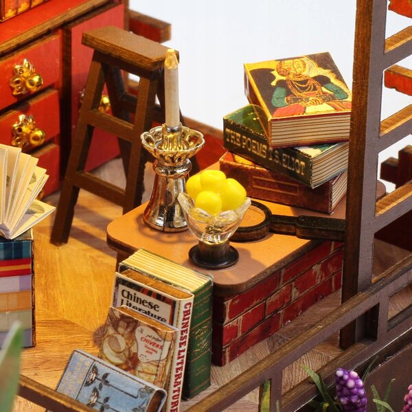 CUTEFUN set DIY Miniature Casa delle Bambole in Legno con Mobili Colorati