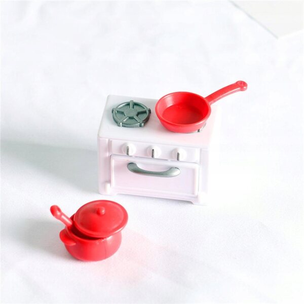 1:12 Miniatur-Küchen-Puppenhaus mit Backofen und Holzzubehör
