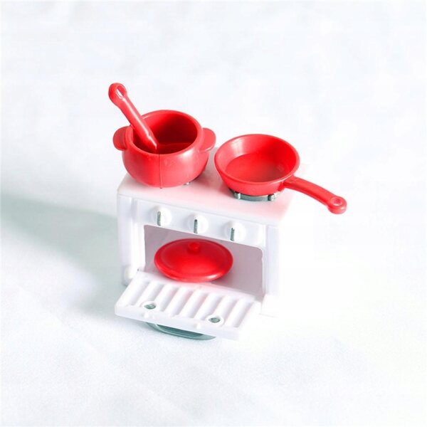 1:12 Miniatur-Küchen-Puppenhaus mit Backofen und Holzzubehör