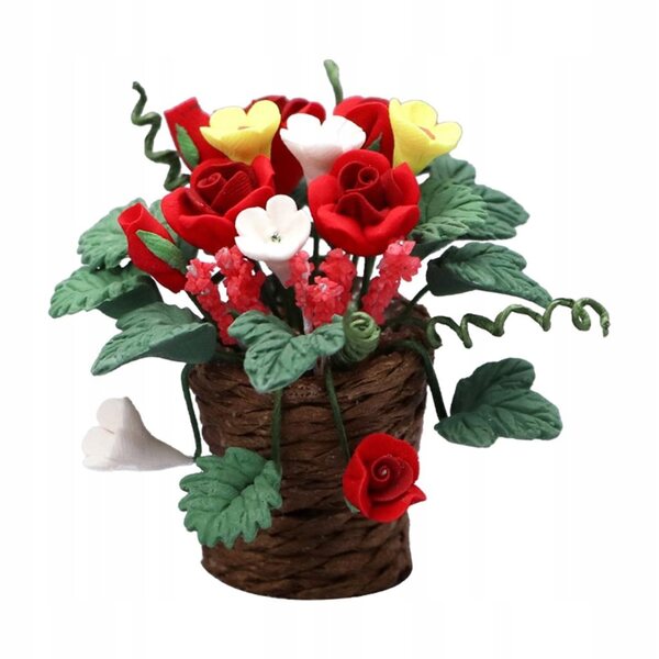 Miniatur-Bonsai-Pflanze aus Kunstharz 1/12 für Puppenhausdekorationen