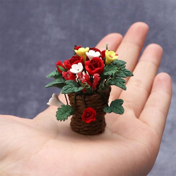 Miniatuur Bonsai Plant in hars 1/12 voor poppenhuisdecoraties