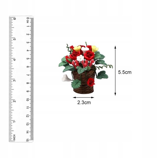 Miniatuur Bonsai Plant in hars 1/12 voor poppenhuisdecoraties
