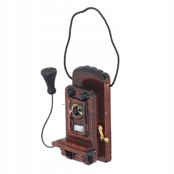 Telefono Miniatura Vintage Scala 1:12 per Casa delle Bambole - Decorazione Realistica