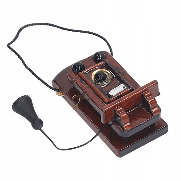 Telefono Miniatura Vintage Scala 1:12 per Casa delle Bambole - Decorazione Realistica