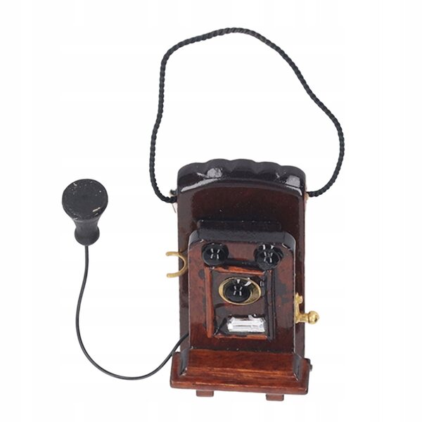 Telefono Miniatura Vintage Scala 1:12 per Casa delle Bambole - Decorazione Realistica