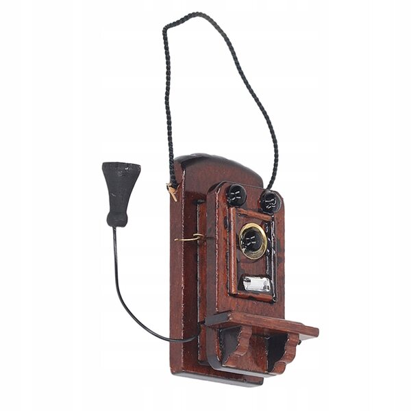 Telefono Miniatura Vintage Scala 1:12 per Casa delle Bambole - Decorazione Realistica