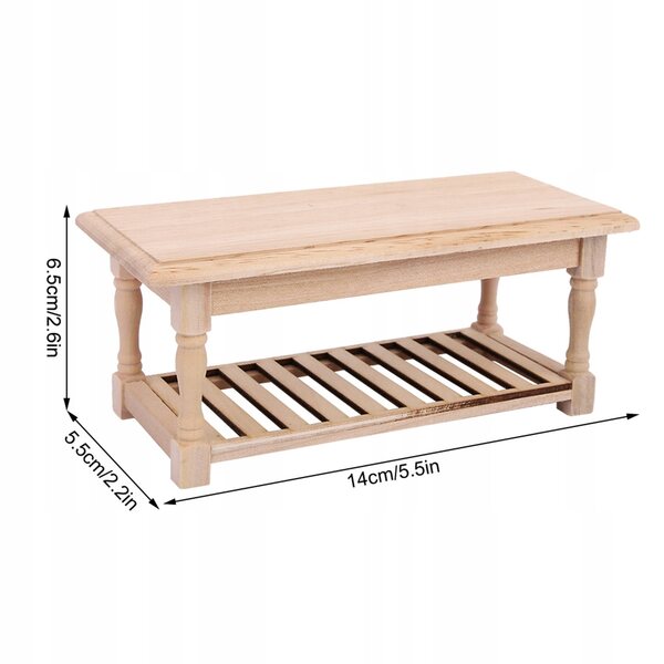 Mini Tavolo in Legno 1:12 per Casa delle Bambole – Modello Arredo Sala da Pranzo