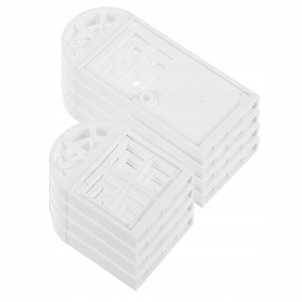 Set 8 Accessori Miniature Bianchi per Casa delle Bambole: Finestre e Porte in Plastica