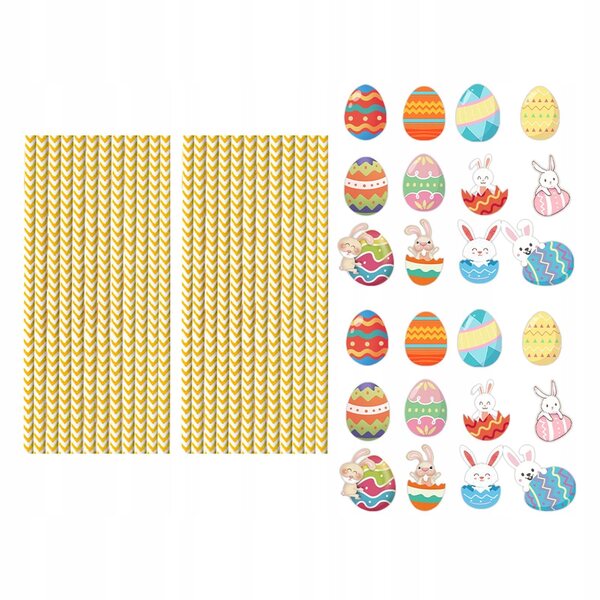 Lot de 24 pailles décorées pour fêtes et occasions spéciales 6 cm x 3,7 cm