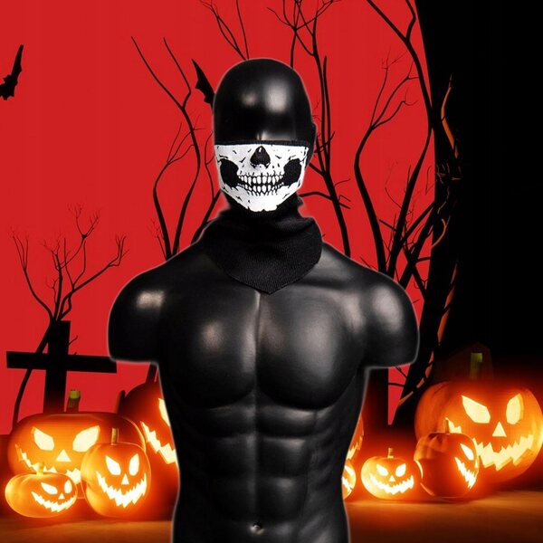 1/6 Figur mit Totenkopfmaske aus Stoff für Sammler und Kreativspiele