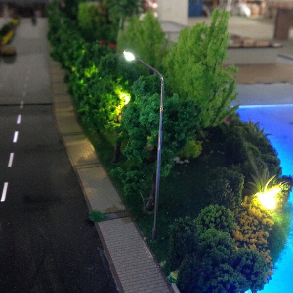 Комплект от 10 LED светлини Миниатюрна железопътна сценография Мащаб 1:300 3V Топла светлина