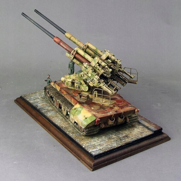 Diorama-Sockel aus Holzplatte für Modellbau und Miniaturen, 34 x 24 x 3 cm