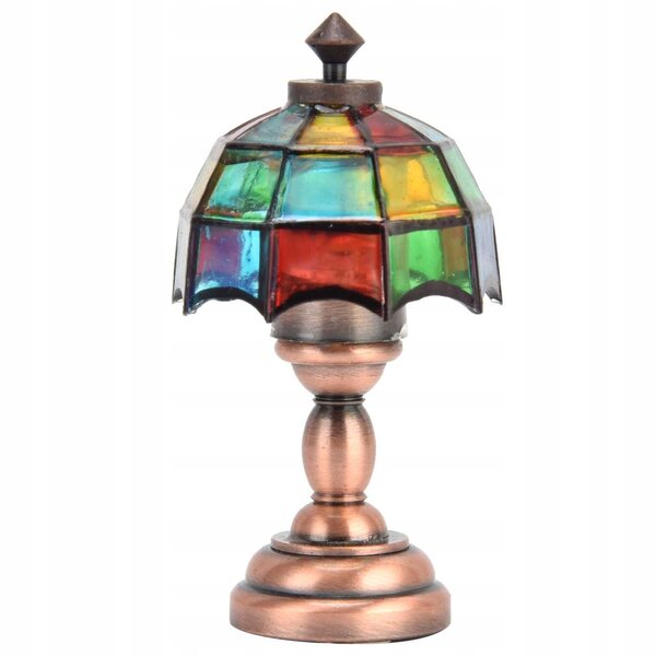 1:12 Puppenhaus Miniatur kabellose LED Schreibtischlampe bunt