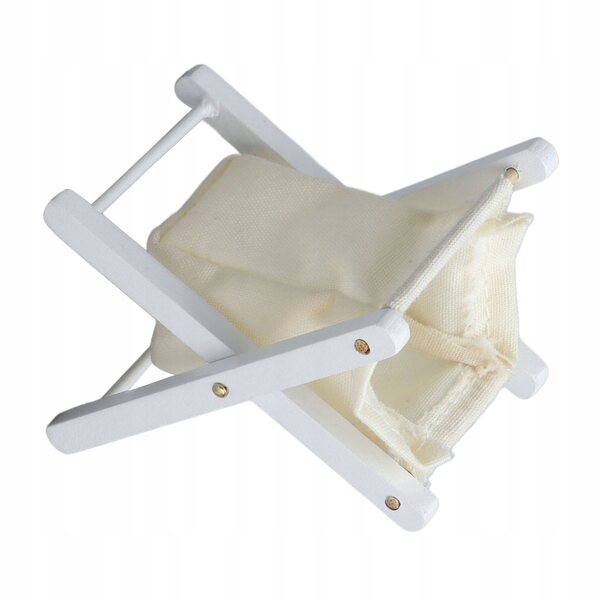 Miniatuur opvouwbare wasmand 1:12 houten poppenhuis