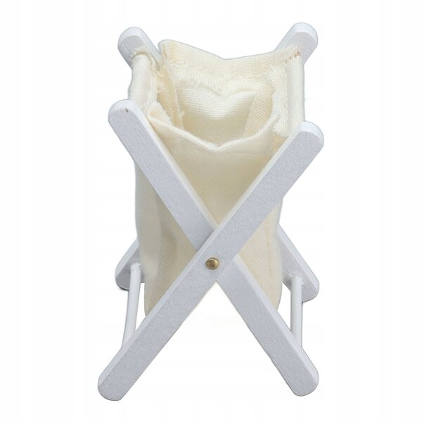 Miniatuur opvouwbare wasmand 1:12 houten poppenhuis