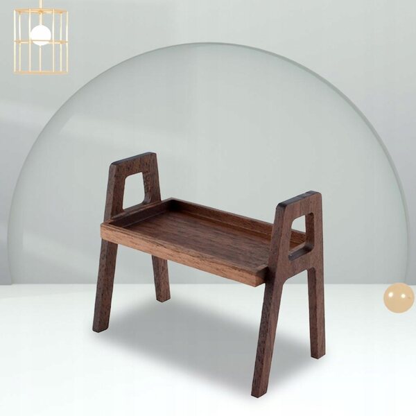 Miniatura mensola in legno naturale per casa delle bambole scala 1:12