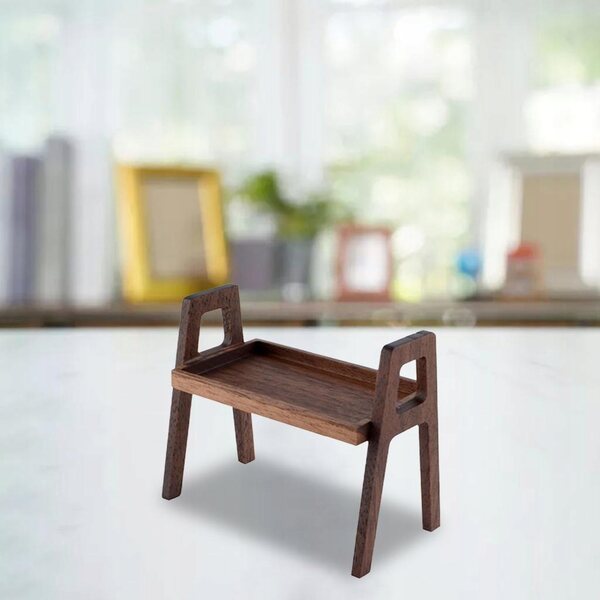 Miniatura mensola in legno naturale per casa delle bambole scala 1:12